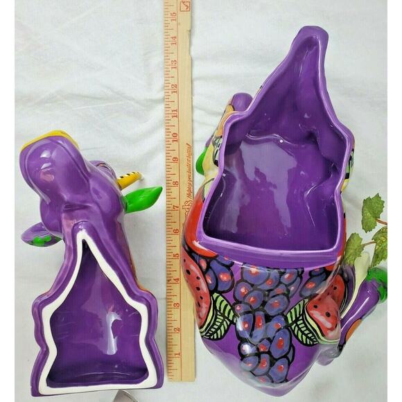 Cow Parade Collection Pop Art Figurine Cookie Jar Fruit Purple Kitchen Decor Big - Picture 5 of 9